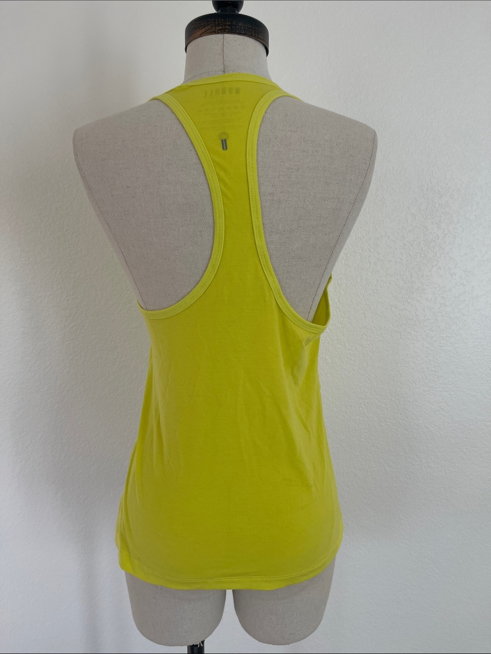 NWT NoBull Project Neon Yellow Racerback Tank Top Medium M - Picture 3 of 7